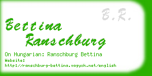 bettina ranschburg business card